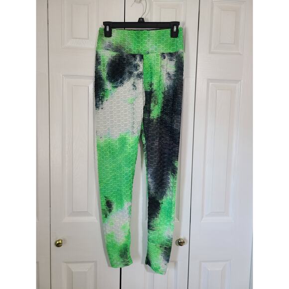 Unknown brand s/m women's multicolored textured leggings - Picture 1 of 9